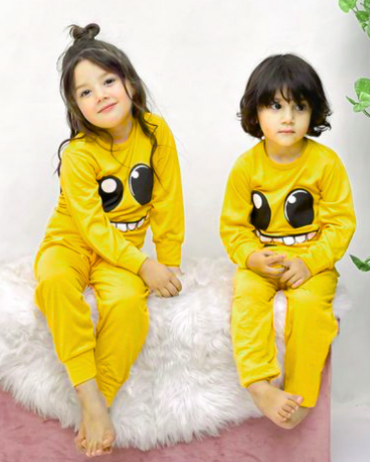 Yellow Smiley Kids Wear