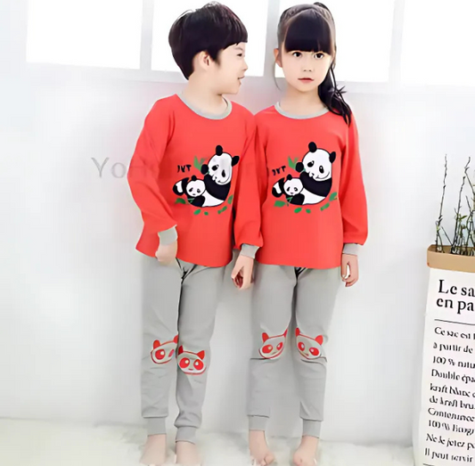 Red Panda Printed Kids Wear