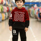 Winter Red Fashion Hoodie Kids Suit