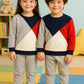 Triangle Panel Printed Kids Winter Suit