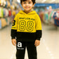 Winter Yellow Fashion Hoodie Kids Suit