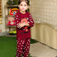 Maroon Teddy Bear Kids Wear